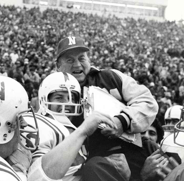 1971 Nebraska-Oklahoma football 16 Devaney ride USATSI_3926498